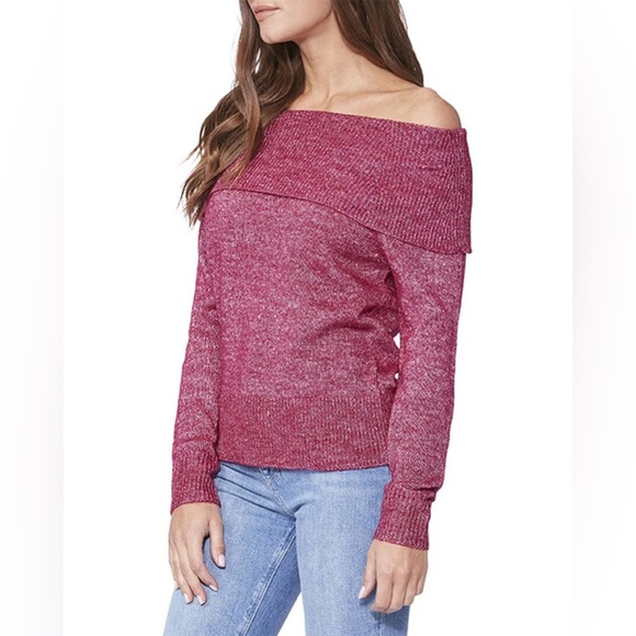 PAIGE Metallic Izabella‎ Wool Blend Off the Shoulder Sweater Size Small - Picture 11 of 11